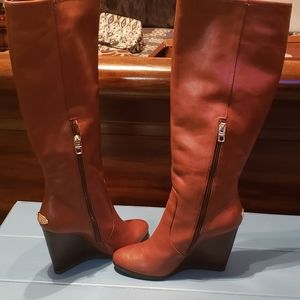 Coach Della Calf Chestnut size 9 boots